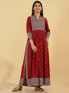 KALINI Ethnic Motifs Printed Straight Kurta