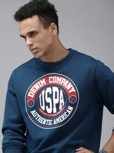U.S. Polo Assn. Denim Co. Brand Logo Printed Pullover Casual Sweatshirt