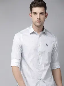 U.S. Polo Assn. Pure Cotton Ethnic Motifs Printed Tailored Fit Casual Shirt