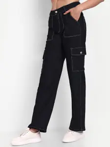 Next One Women Smart Wide Leg High-Rise Clean Look Stretchable Jeans