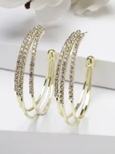AVANT-GARDE PARIS Gold-Plated Contemporary Hoop Earrings