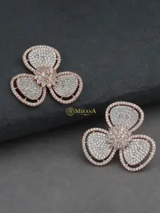 Mirana Rose Gold Plated Contemporary Studs Earrings