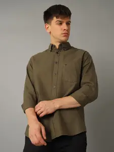 Aldeno Comfort Button-Down Collar Oxford Weave Pure Cotton Casual Shirt
