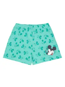 Bodycare Kids Girls Mid-Rise Mickey Mouse Printed Cotton Shorts