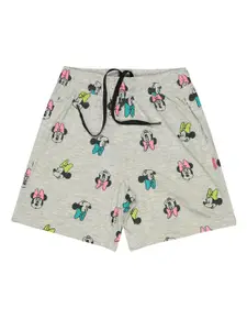 Bodycare Kids Girls Mickey Mouse Printed Cotton Shorts