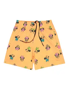 Bodycare Kids Girls Minnie Mouse Graphic Printed Cotton Shorts