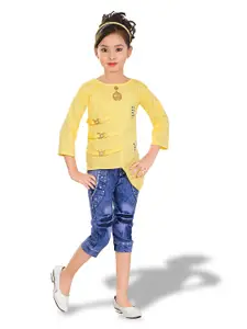 BAESD Girls Embellished Top With Capris