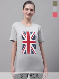 MACK JONNEY Pack Of 3 Printed Cotton T-shirt