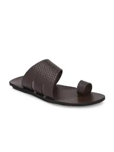 Azzaro Black Men Textured Comfort Sandals