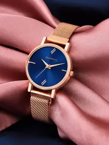 DressBerry Women Blue Embellished Water Resistant Straps Analogue Watch HOBDB-129-RG-BL