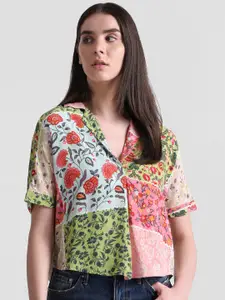 ONLY Floral Printed Spread Collar Casual Shirt