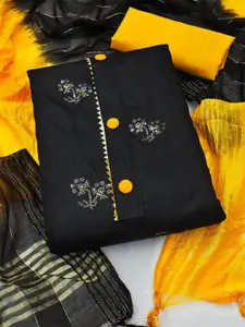 APNISHA Ethnic Printed Gotta Patti Silk Georgette Unstitched Dress Material