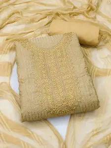 APNISHA Ethnic Motifs Embroidered Unstitched Dress Material