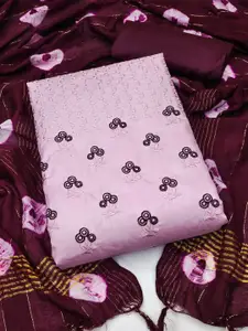 APNISHA Embroidered Pure Silk Unstitched Dress Material