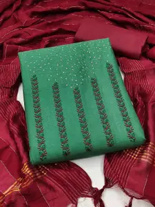 APNISHA Embroidered Sequinned Unstitched Dress Material