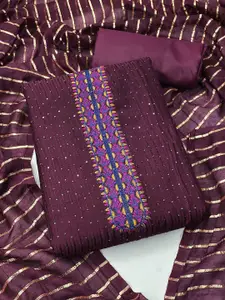 APNISHA Embroidered Sequinned Unstitched Dress Material