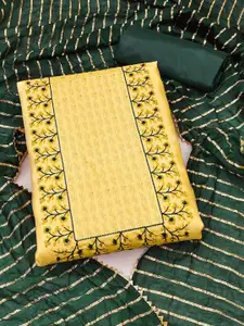 APNISHA Floral Embroidered Sequinned Pure Silk Unstitched Dress Material