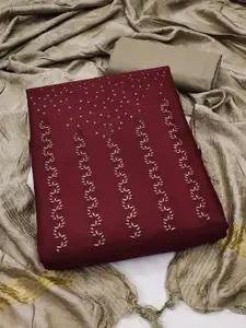 APNISHA Floral Embroidered & Sequined Unstitched Dress Material