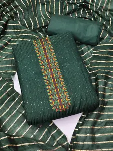 APNISHA Sequinned Embroidered Unstitched Dress Material