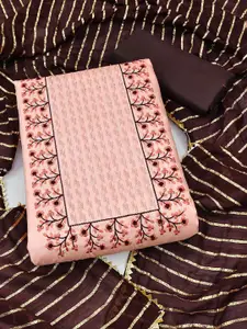 APNISHA Embroidered Pure Silk Unstitched Dress Material