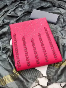 APNISHA Embroidered Sequinned Unstitched Dress Material