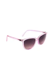 DressBerry Women Brown Lens & Pink Square Sunglasses with UV Protected Lens DB-P8554-C3