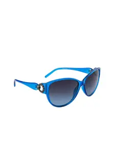 DressBerry Women Blue Lens & Blue Cateye Sunglasses with UV Protected Lens DB-P8556-C9