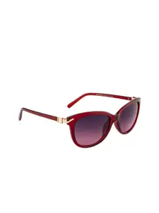 DressBerry Women Pink Lens & Red Cateye Sunglasses with UV Protected Lens DB-P8563-C7