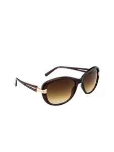 DressBerry Brown Oval Sunglasses With UV Protected Lens