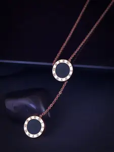 MEENAZ Rose Gold-Plated Pendant