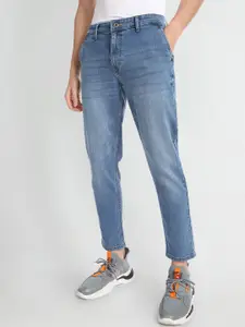 Flying Machine Men Tapered Fit Cleanlook Light Fade Stretchable Jeans