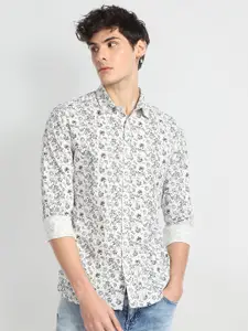 Flying Machine Floral Printed Pure Cotton Casual Shirt