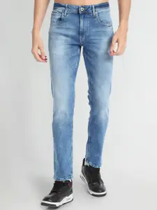 Flying Machine Men Slim Fit Mid-Rise Clean Look Heavy Fade Cotton Stretchable Jeans