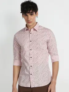 Flying Machine Slim Fit Micro Ditsy Printed Pure Cotton Casual Shirt