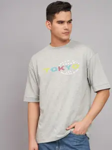 Imsa Moda Men Typography Printed Cotton Oversized T-shirt