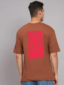 Imsa Moda Typography Printed Oversized Cotton T-shirt