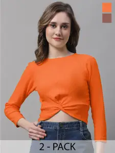 FBAR Orange Cotton Crop Top