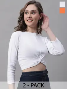 FBAR White Cotton Crop Top