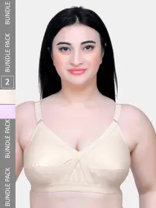 MAROON Pack of 2 Full Coverage Cotton Bra