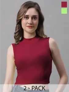 FBAR Green Cotton Crop Top