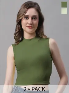 FBAR Sea Green Cotton Crop Top