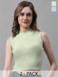 FBAR Turquoise Blue Cotton Crop Top