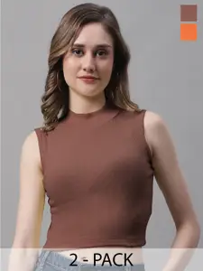 FBAR Orange Cotton Crop Top