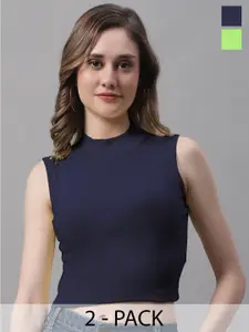 FBAR Green Cotton Crop Top