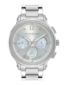OLIVIA BURTON LONDON Women Embellished Multifunction Bracelet Style Watch 24000065-Blue