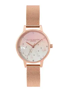 OLIVIA BURTON LONDON Women Butterfly Mother of Pearl & Embellished Dial Watch OB16MB38