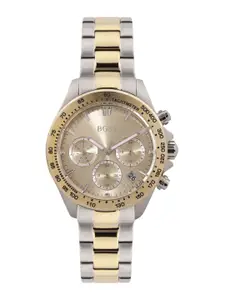 Hugo Boss Women Novia Embellished Dial & Stainless Steel Tachymeter Analogue Watch 1502618