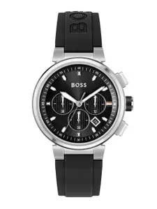 Hugo Boss Men Brass Dial & Straps Analogue Chronograph Watch 1513997