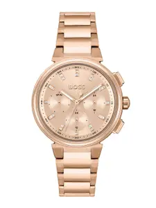 Hugo Boss Women One Embellished Dial Analogue Multi Function Watch 1502678