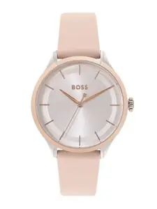 Hugo Boss Women Pura Solid Dial & Leather Strap Analogue Watch 1502643